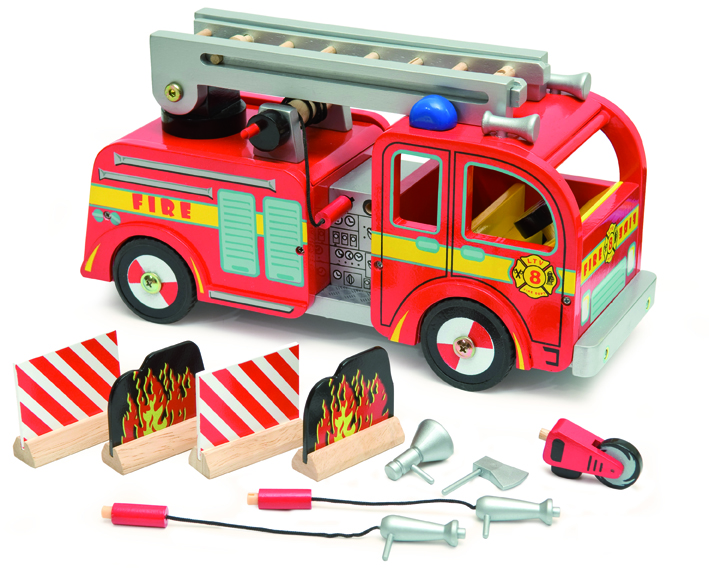 Le Toy Van Wooden Fire Engine Set