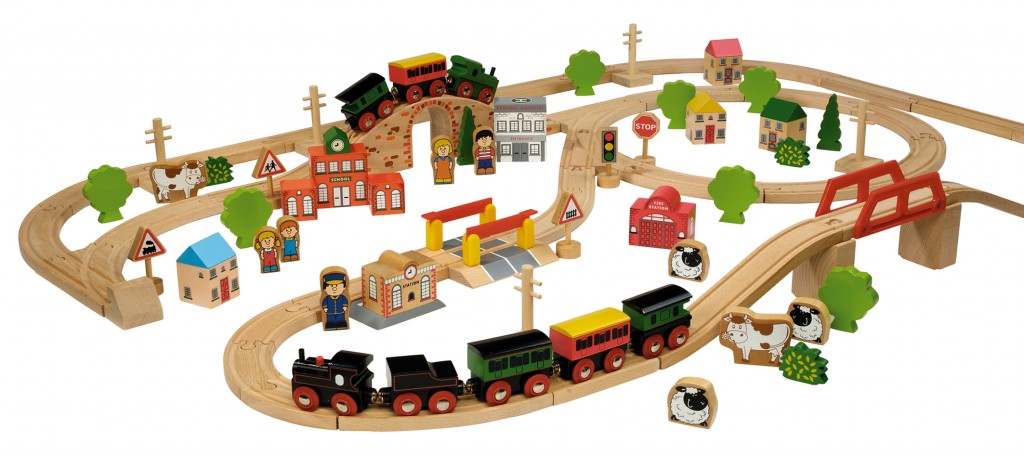 Tidlo Wooden Train Set (100 Piece)