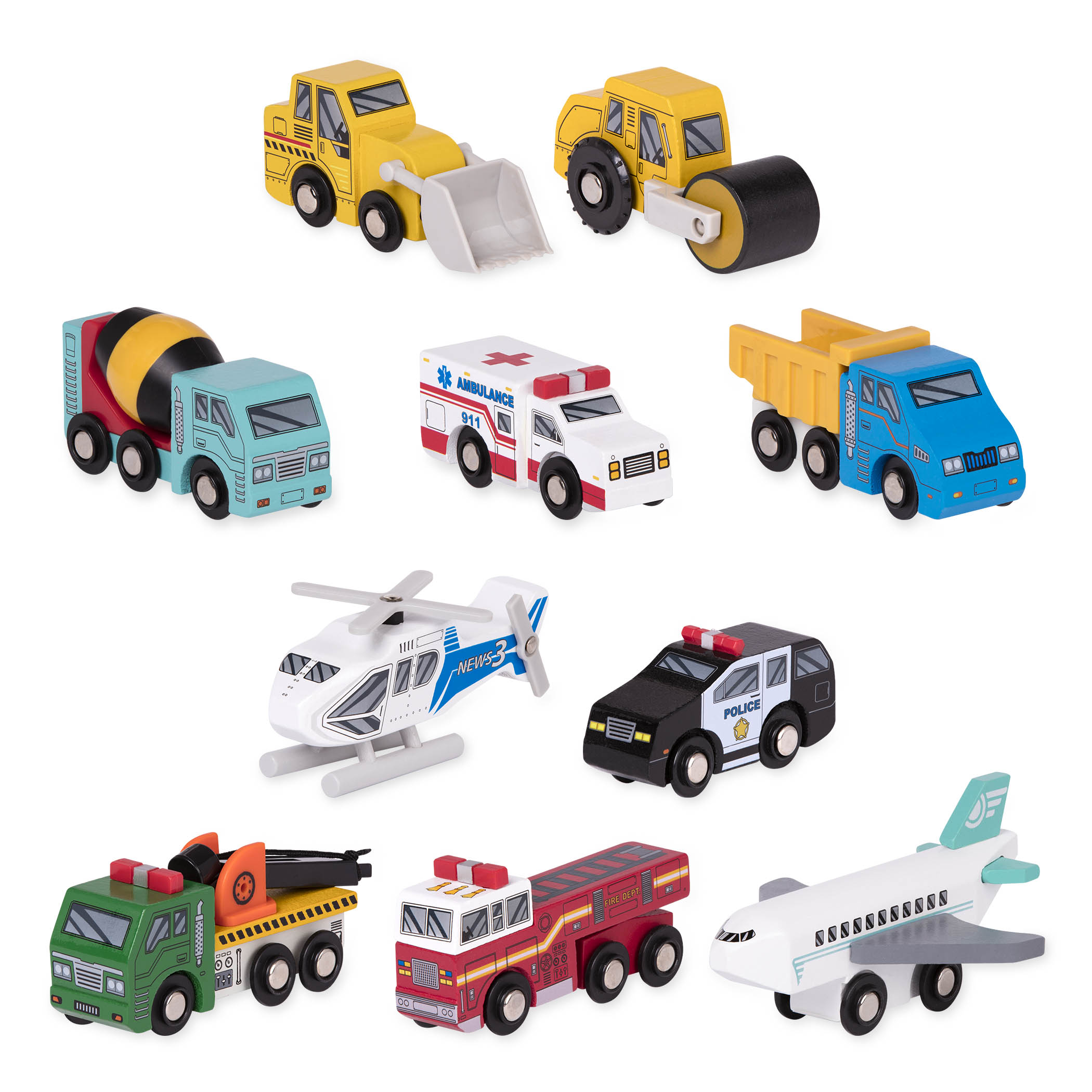 Categories Emergency Vehicles Battat Wooden Vehicles Choose From 10 Diffe Types