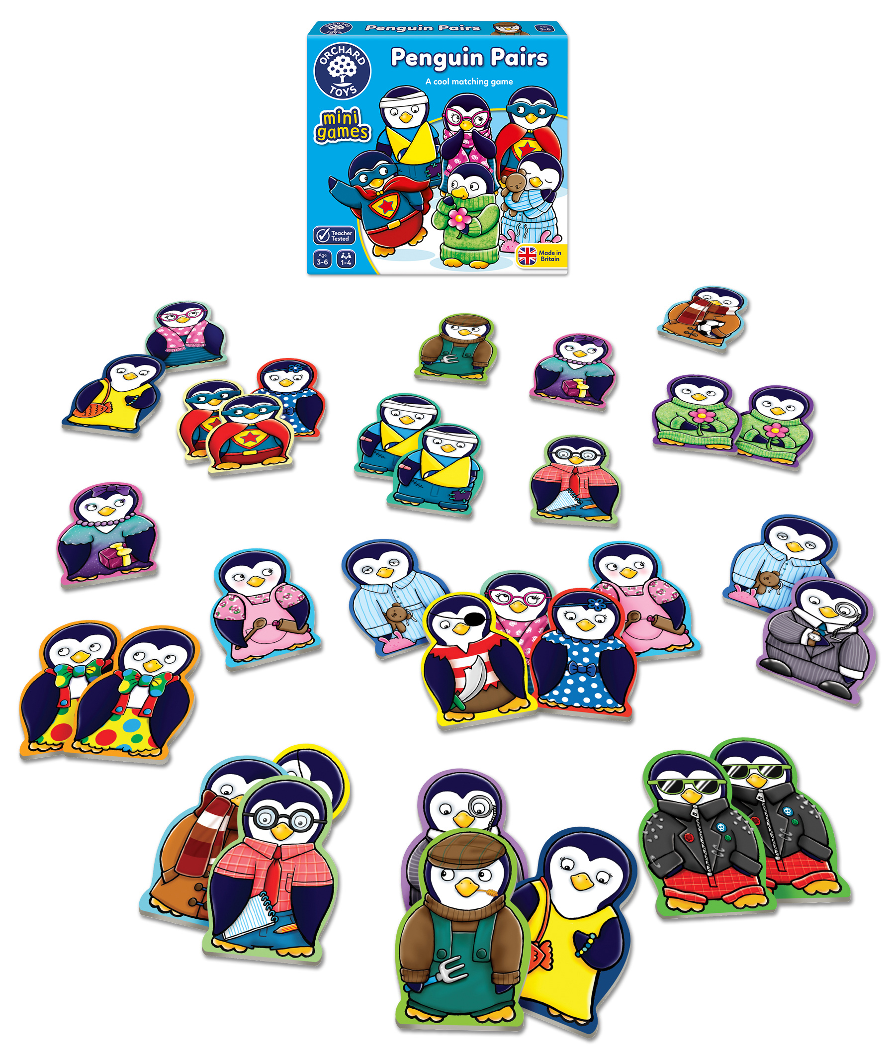 Orchard Toys MINI GAME PENGUIN PAIRS Educational Game Puzzle BN 