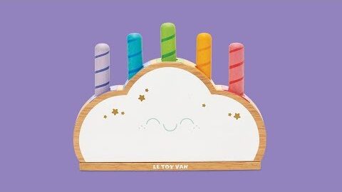 Rainbow Cloud Pop | Petilou© Collection | Le Toy Van | Traditional Wooden Toys
