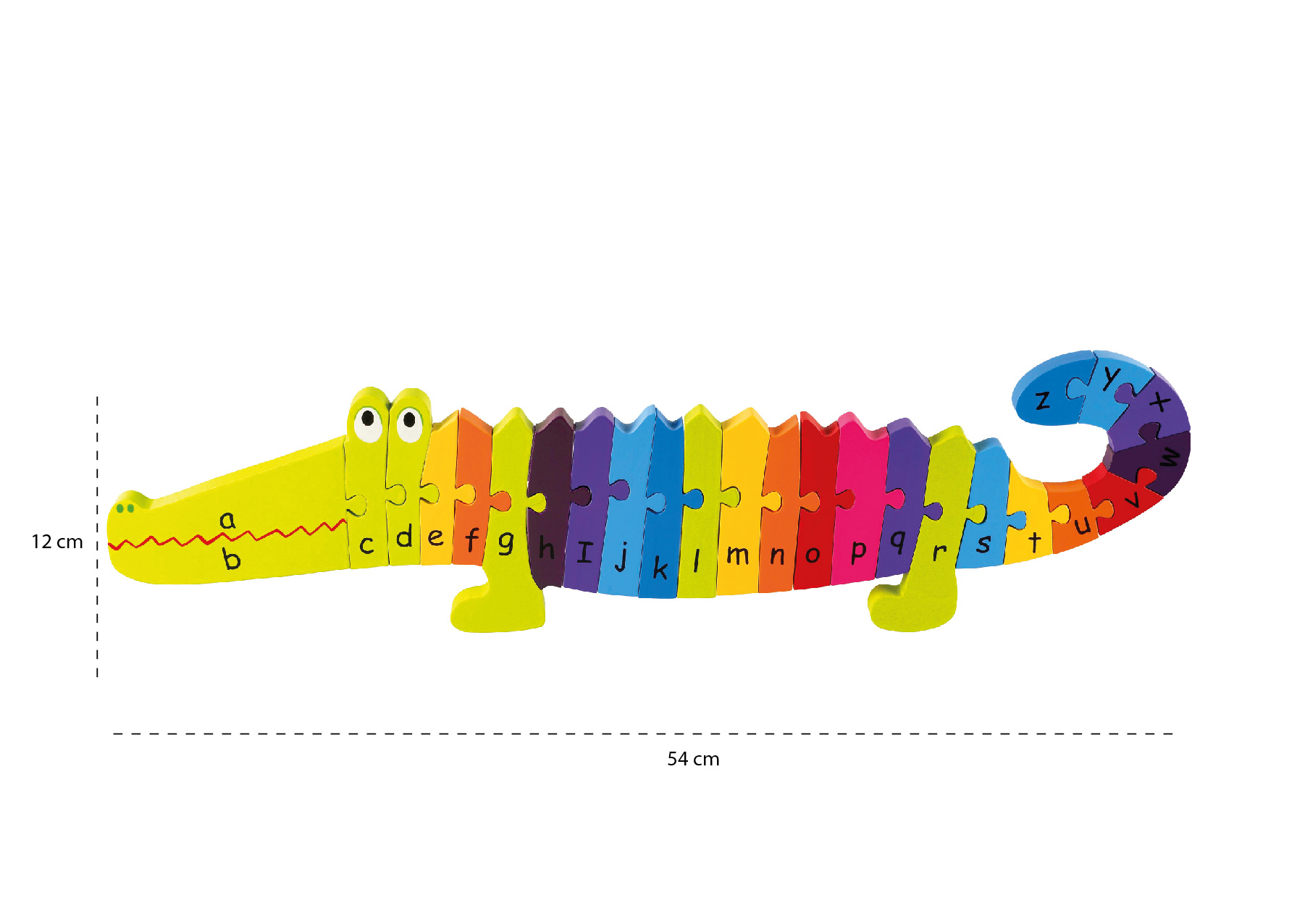 ALPHABET PUZZLE – CROCODILE- MEASUREMENTS