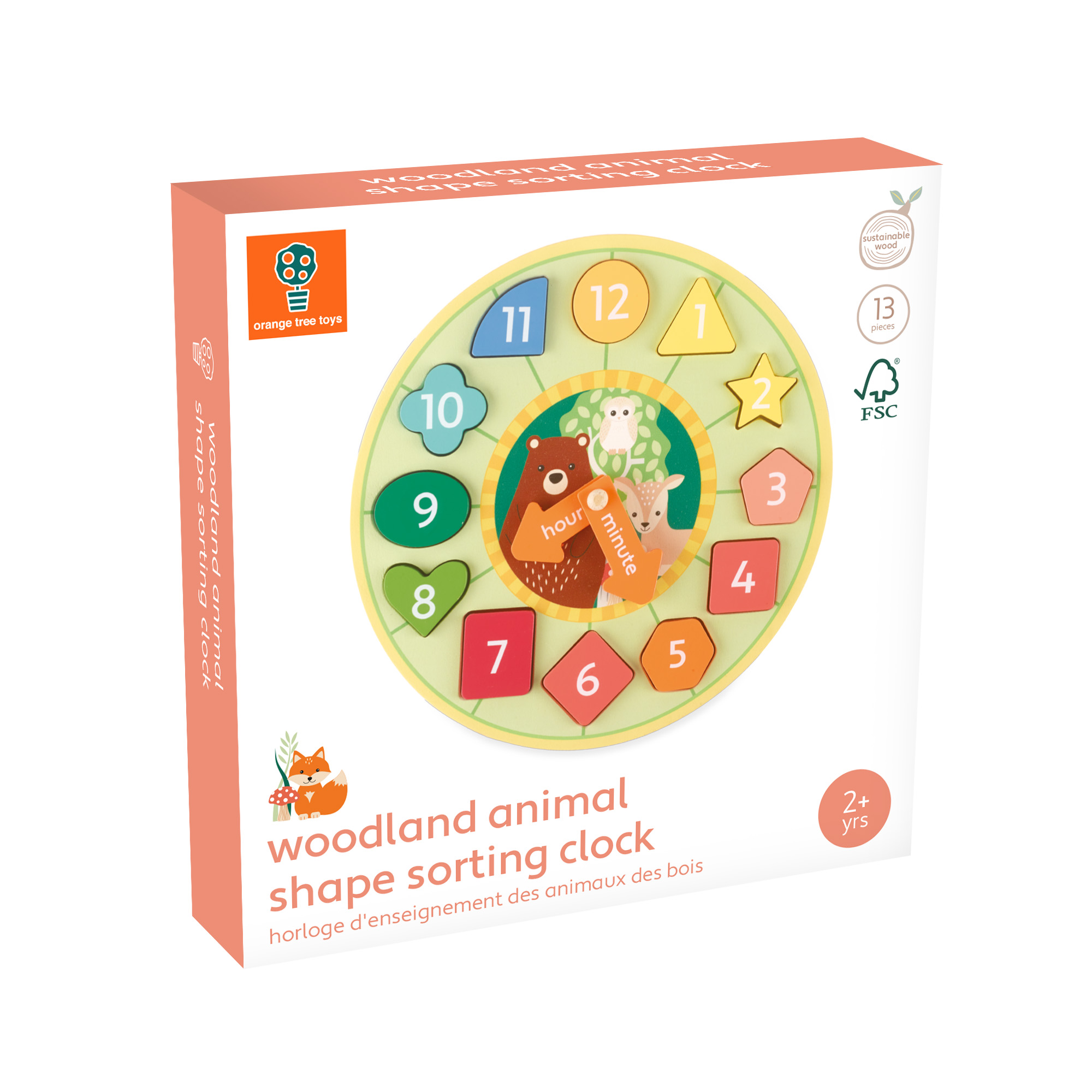 PACKAGING – WOODLAND – SHAPE SORTING CLOCK