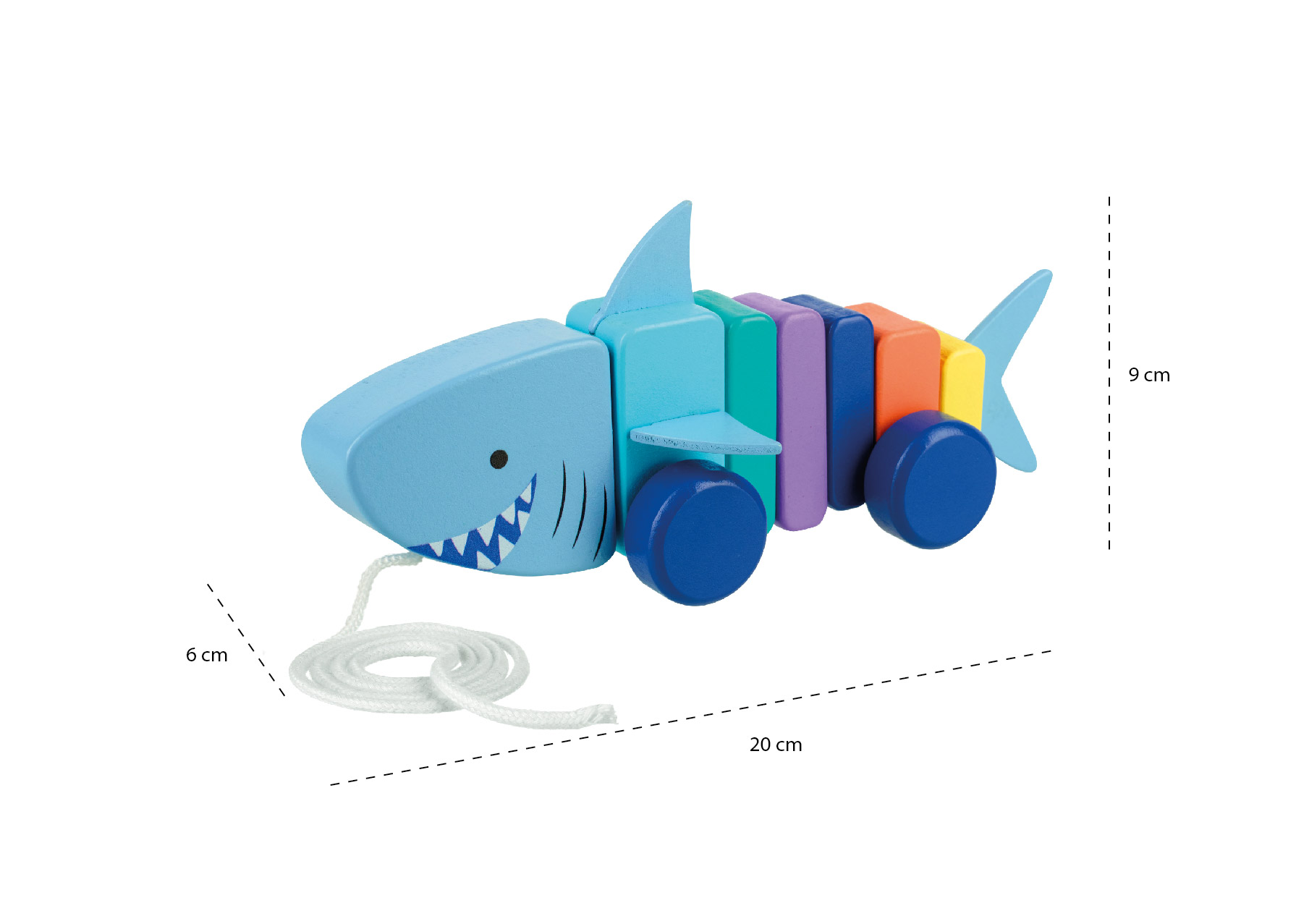 PULL ALONG – SHARK- MEASUREMENTS