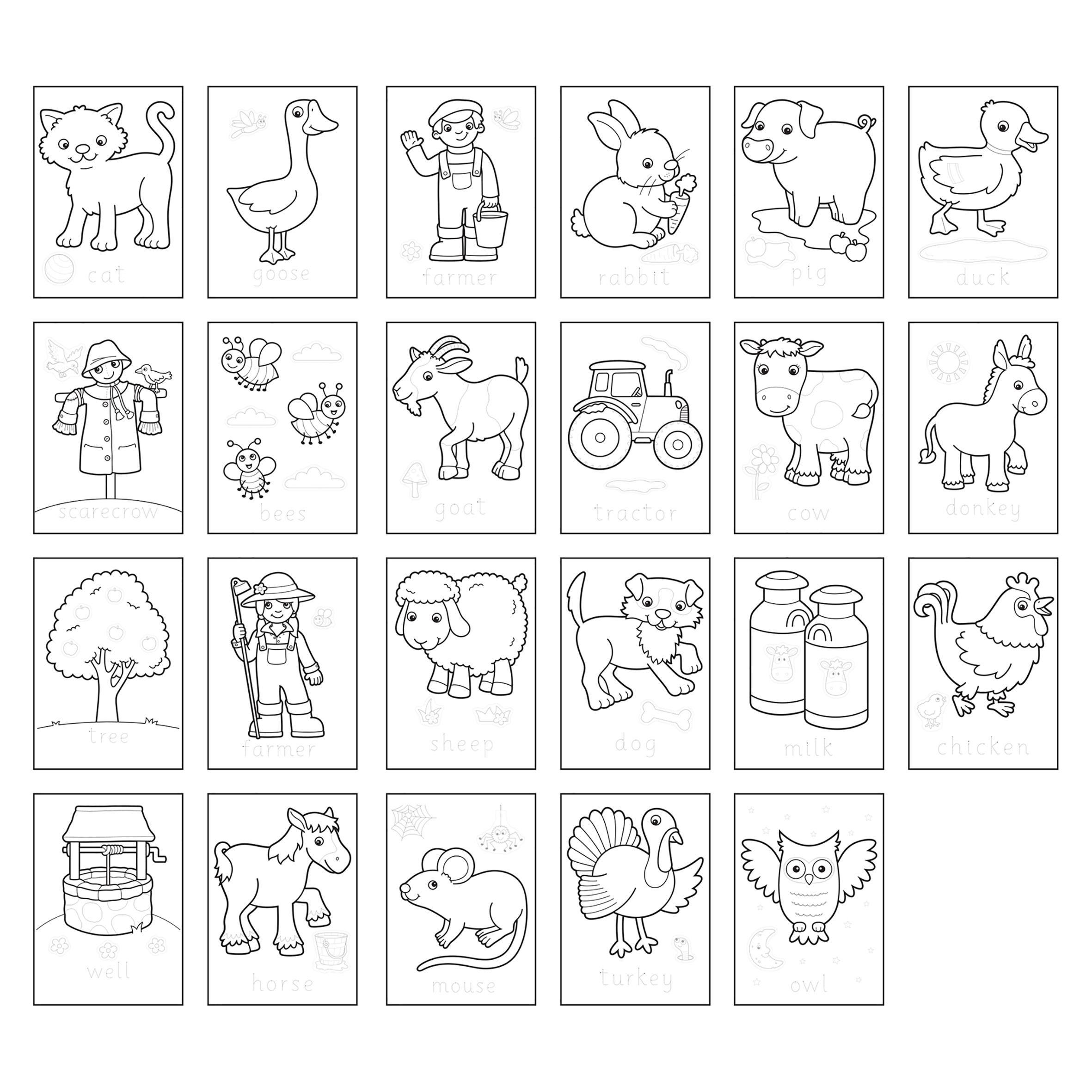 CB10 Farmyard Colouring Book ALL PAGES WEB